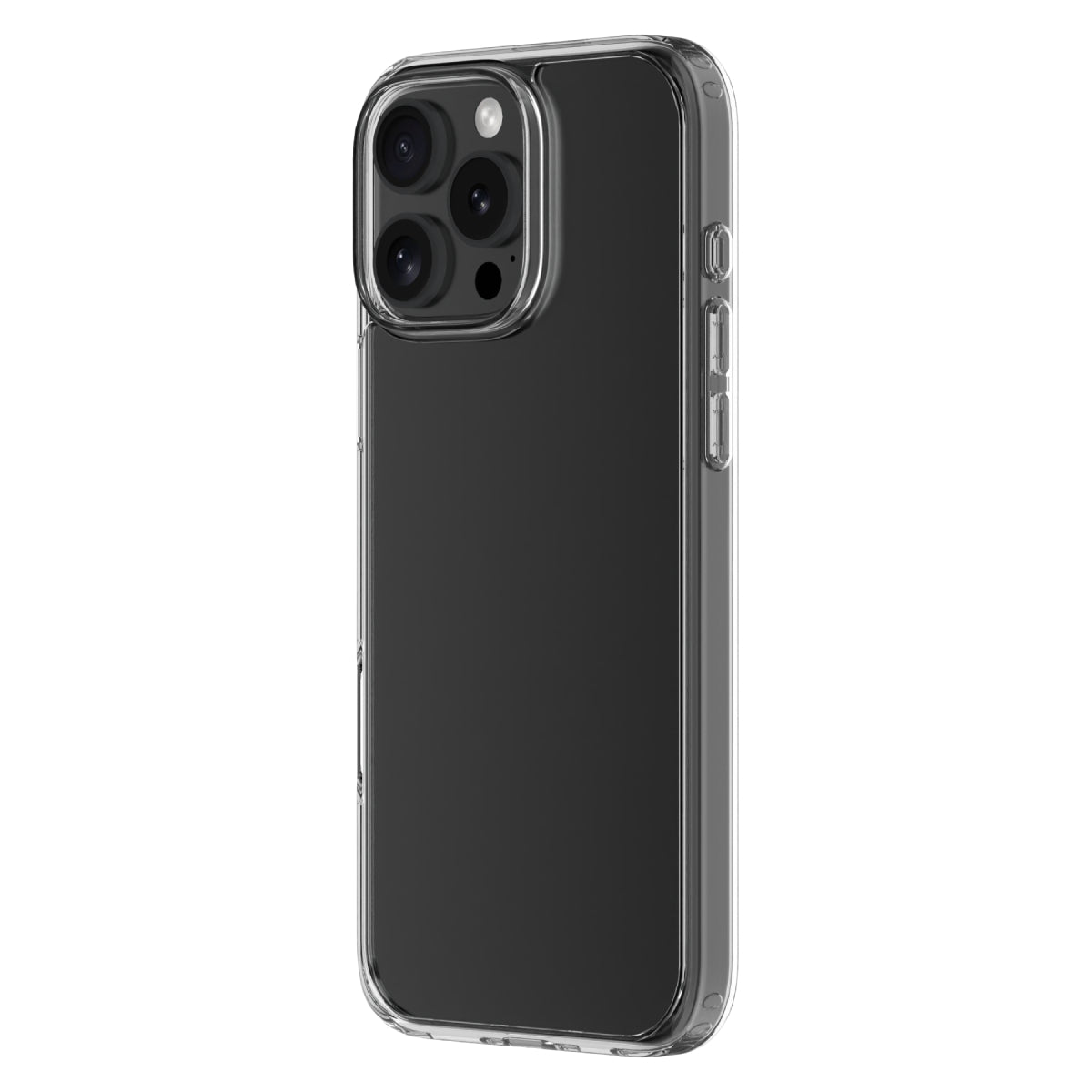 Hybrid - Apple iPhone 16 Pro Max Case - Clear, Angled View Transparent Back with Phone