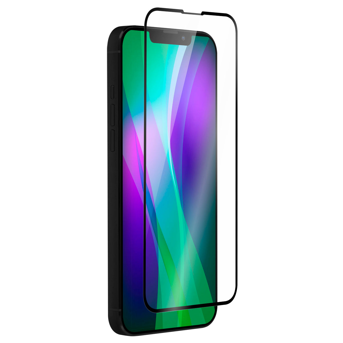 OptiGuard Eco Glass Plus - iPhone 16e | iPhone 14 | iPhone 13 | iPhone 13 Pro Screen Protector - Clear / Black Frame