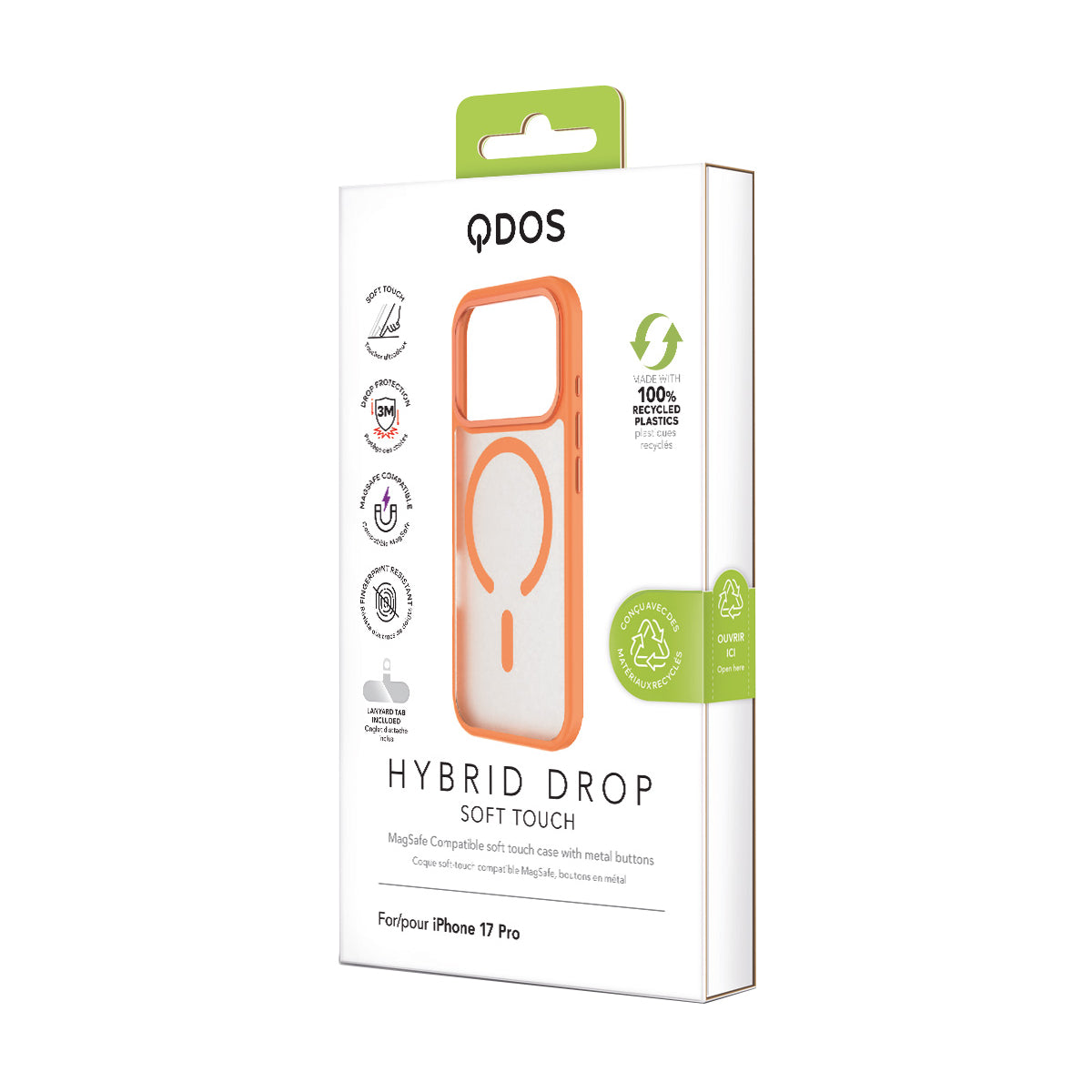 Hybrid Drop | SOFT TOUCH - iPhone 17 Pro Case MagSafe Compatible - Papaya