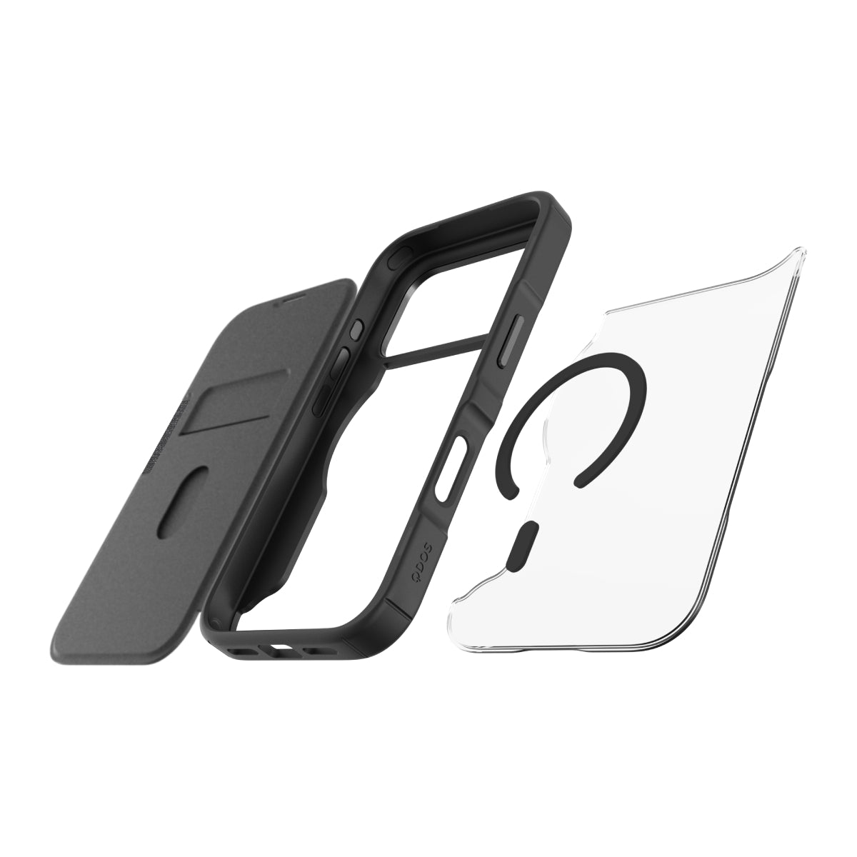 Hybrid Fold | MIL STD - iPhone 17 Pro Folio Case Magsafe Compatible - Clear
