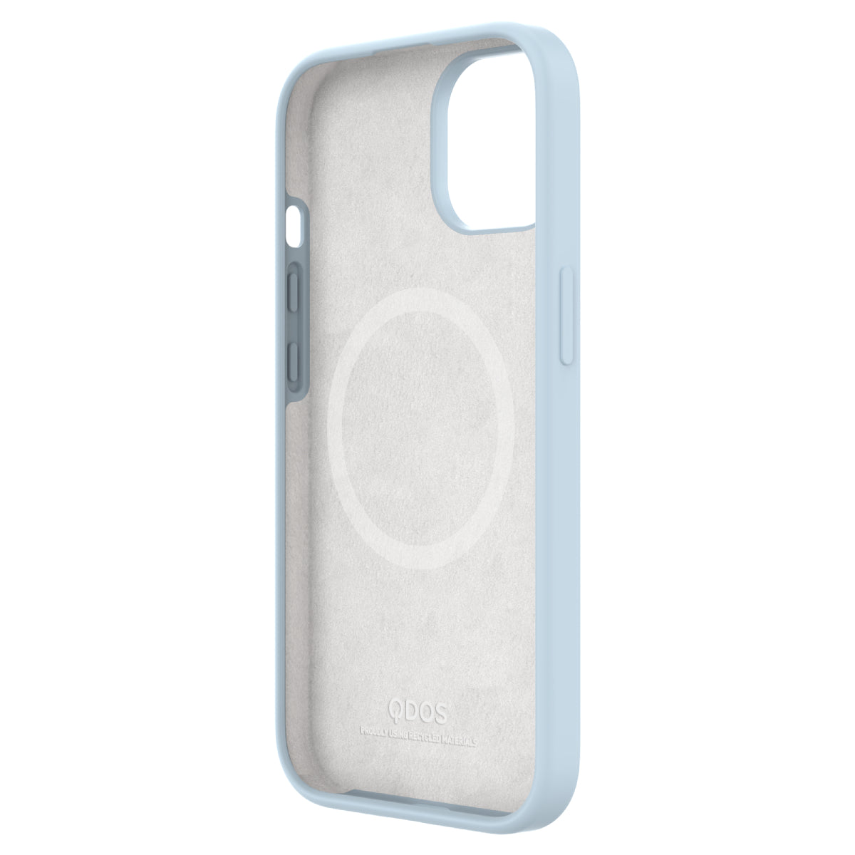 Touch Pure + Snap - Apple iPhone 15 Case MagSafe Compatible - Blue, Angled Front View Without Phone