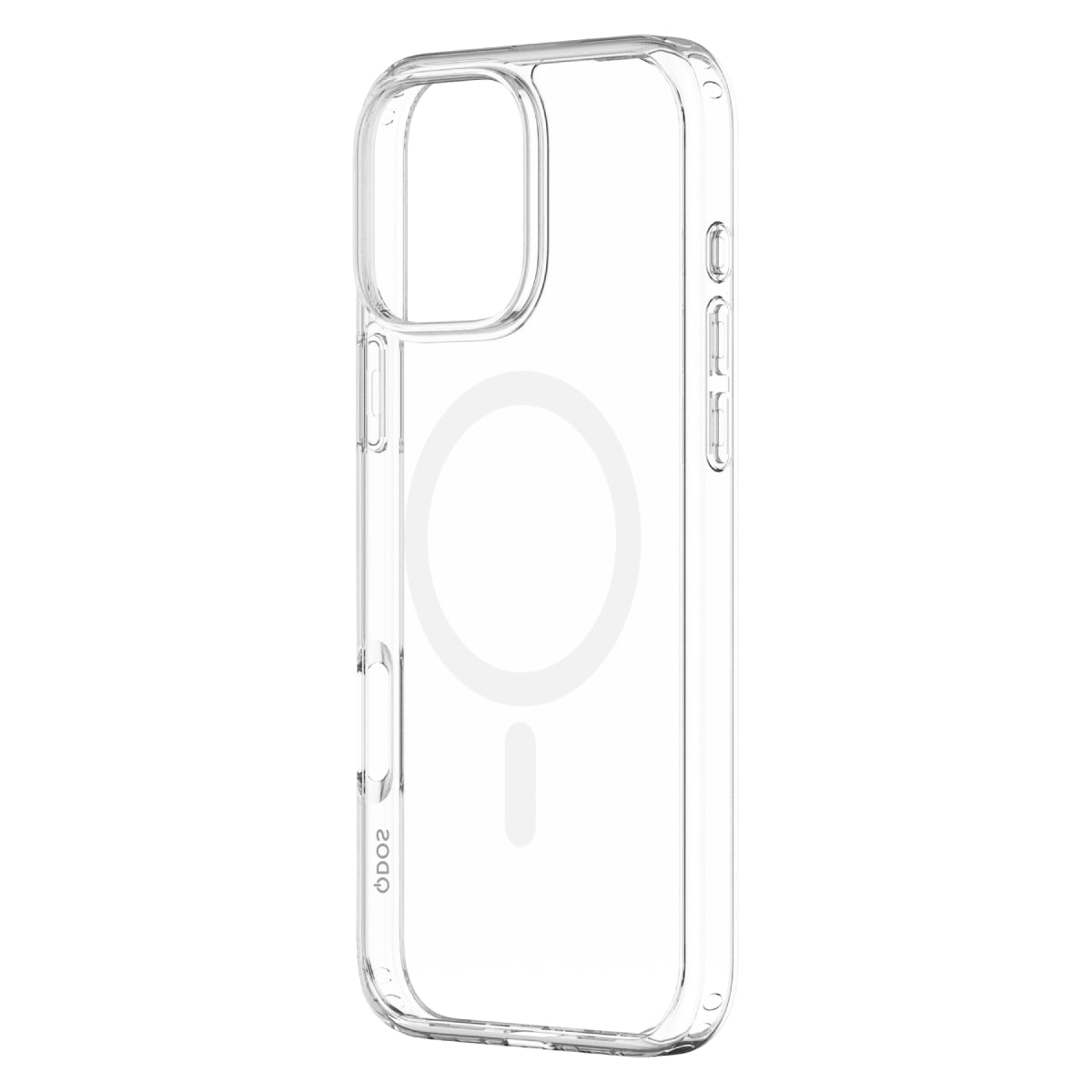 Hybrid Drop + Snap - Apple iPhone 16 Pro Max Case MagSafe Compatible - Clear, Angled Rear View Transparent Back Without Phone