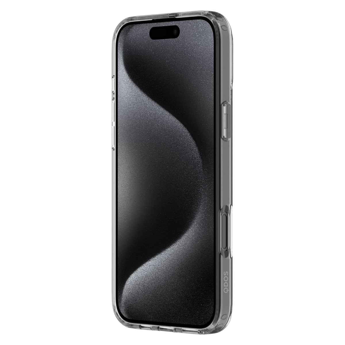 Hybrid Drop + Snap - Apple iPhone 16 Pro Max Case MagSafe Compatible - Clear, Angled Front View with Screen Display