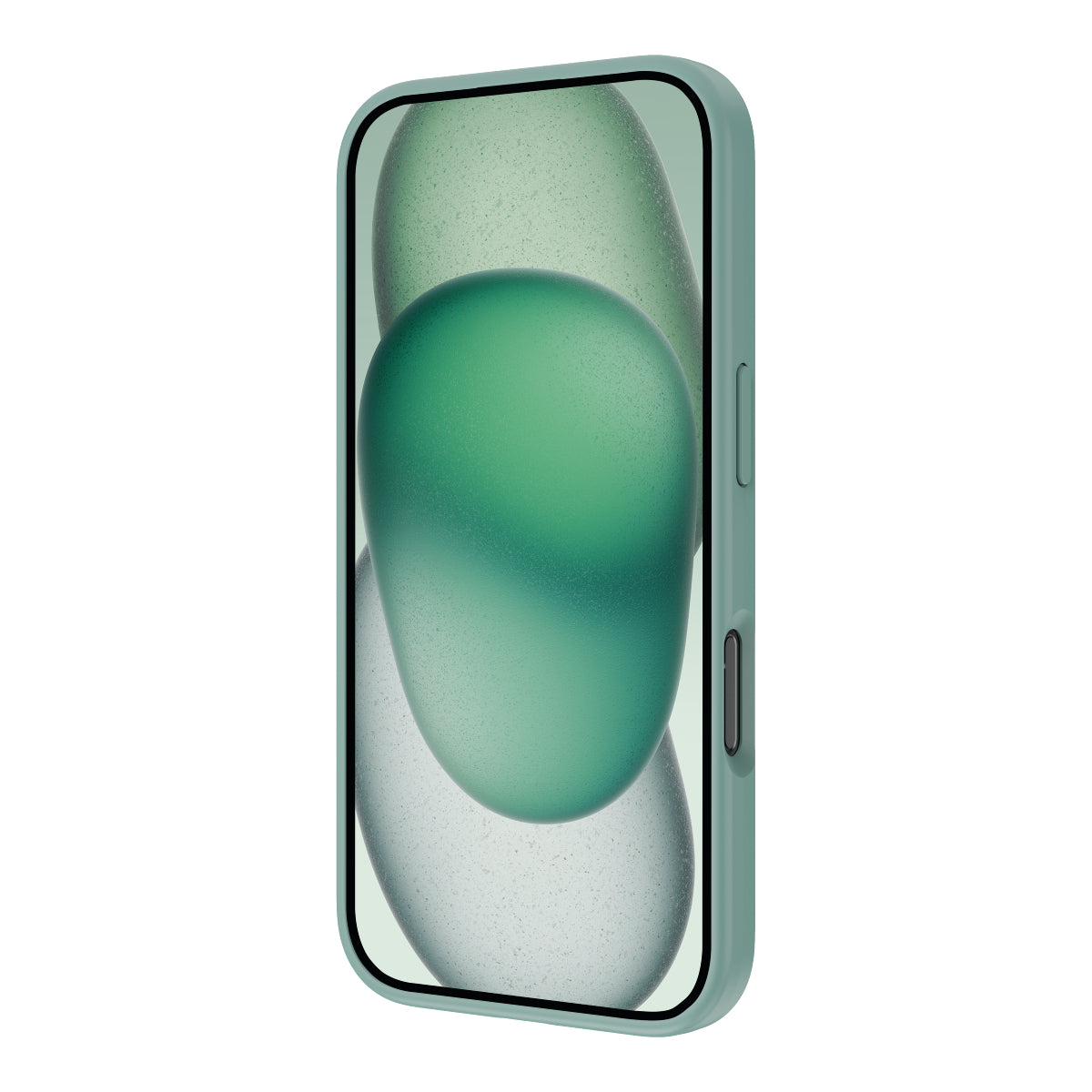 Touch Pure + Snap - Apple iPhone 16 Case MagSafe Compatible - Teal, Angled Front View with Screen Display