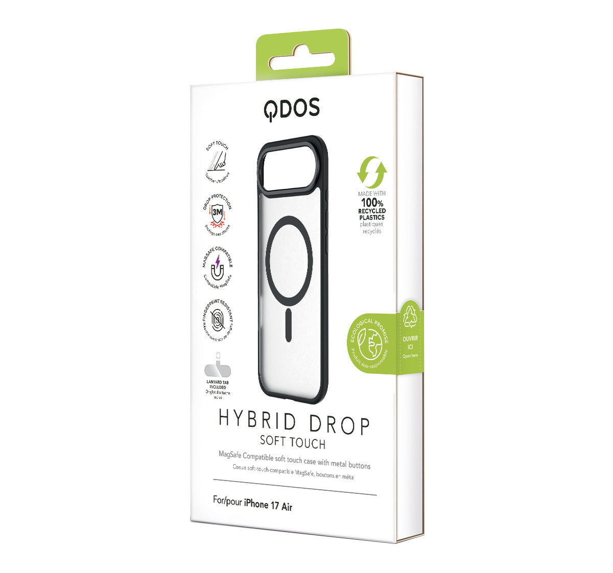 Hybrid Drop | SOFT TOUCH - iPhone Air Case MagSafe Compatible - Black