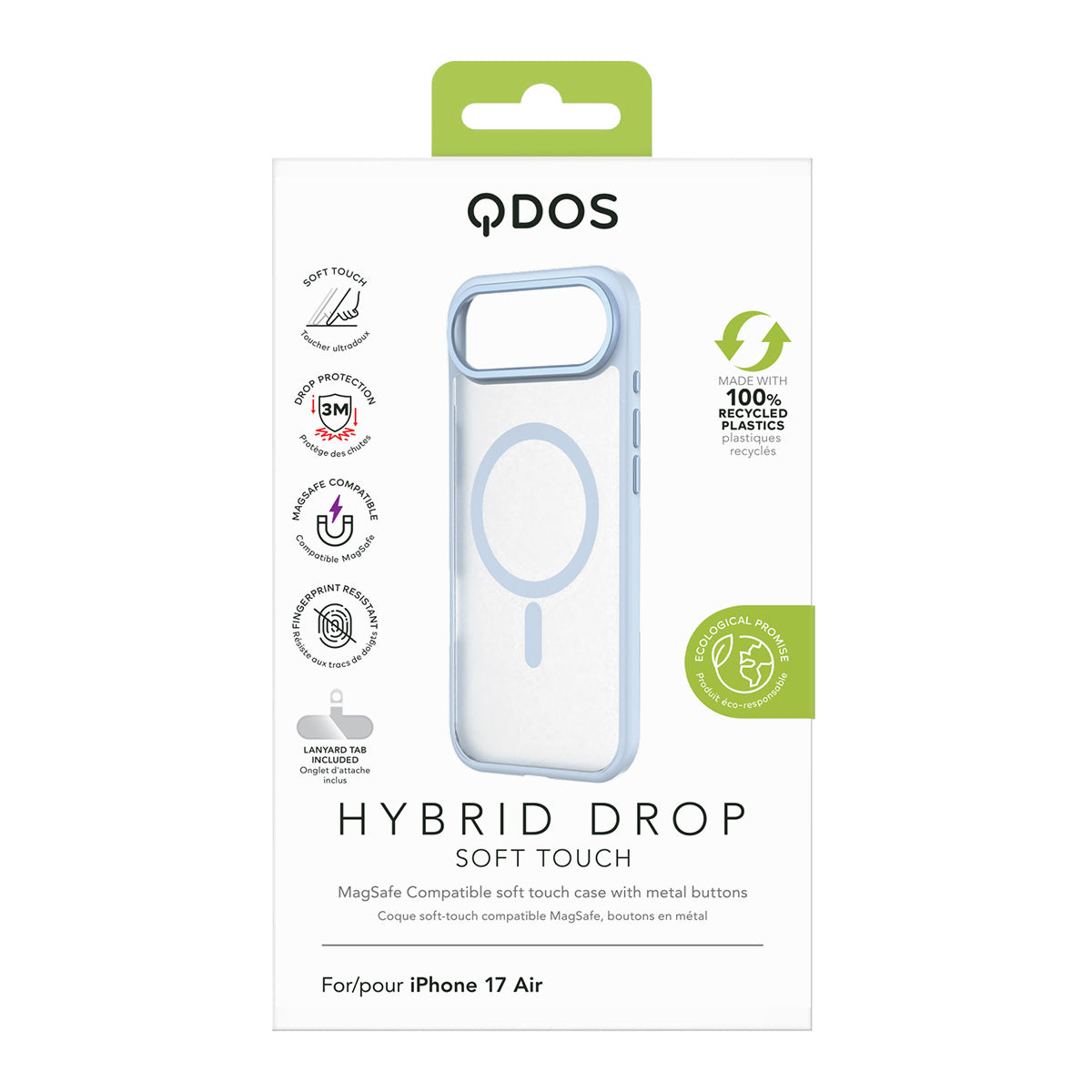 Hybrid Drop | SOFT TOUCH - iPhone Air Case MagSafe Compatible - Sky Blue