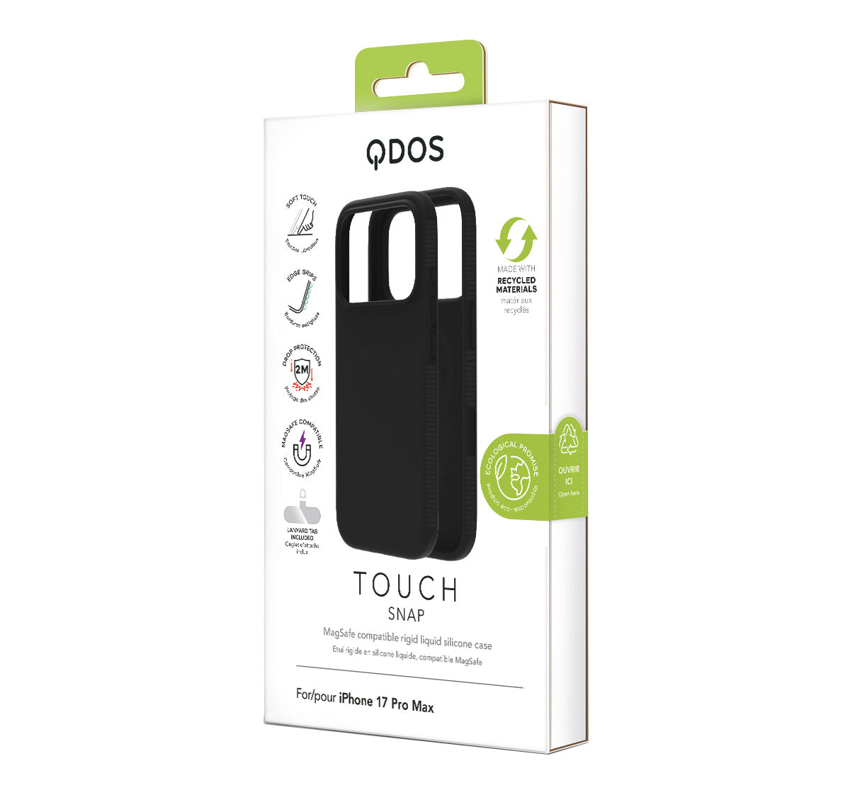 Touch Snap - iPhone 17 Pro Max Case MagSafe Compatible - Black