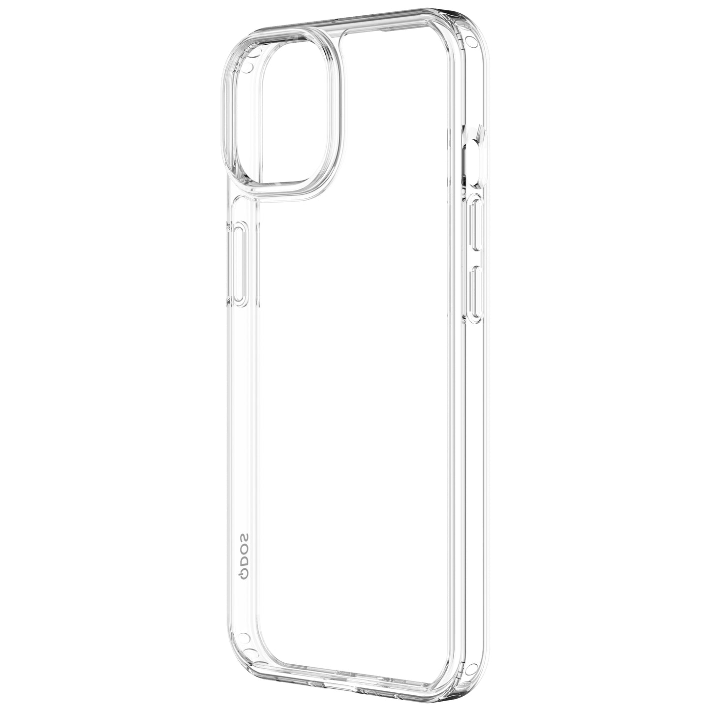 Hybrid - Apple iPhone 14 Plus - Clear, Angled Rear View Transparent Back Without Phone