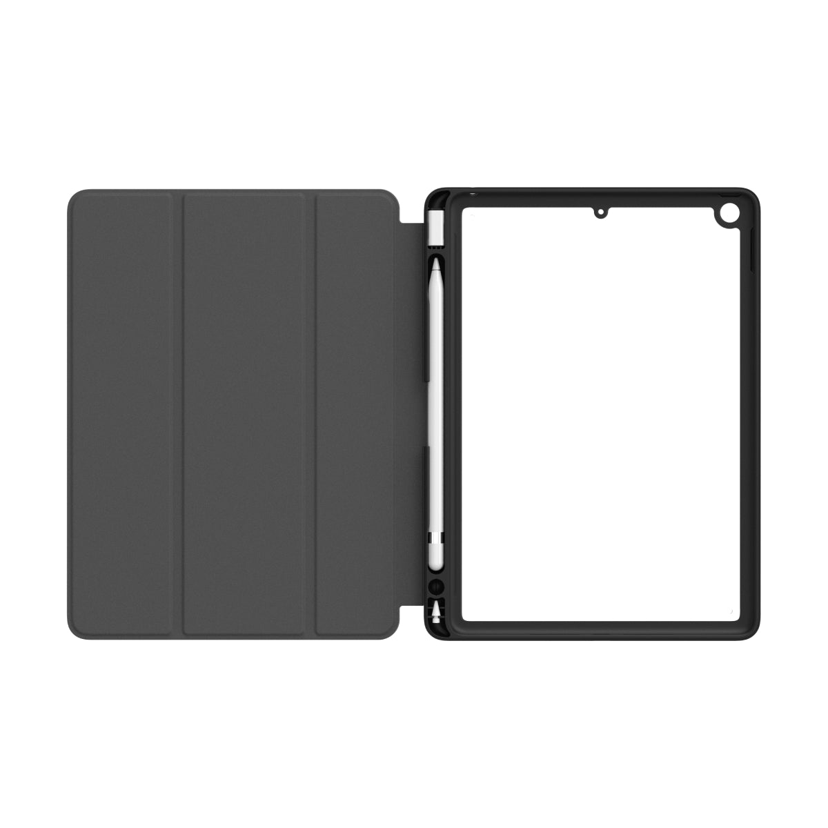 MUSE - Apple iPad (9th/8th/7th gen) Folio Case - Clear / Grey