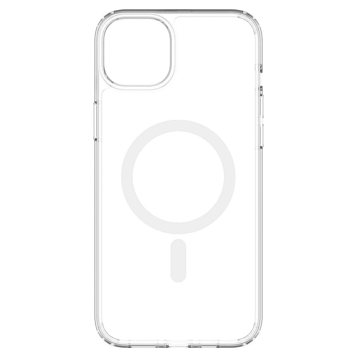 Hybrid Force + Snap - Apple iPhone 14 Plus Case MagSafe Compatible - Clear, Rear View Transparent Back Without Phone