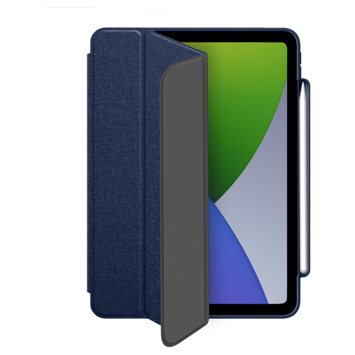 QDOS iPad Pro 11-inch case blue color with front cover half opened