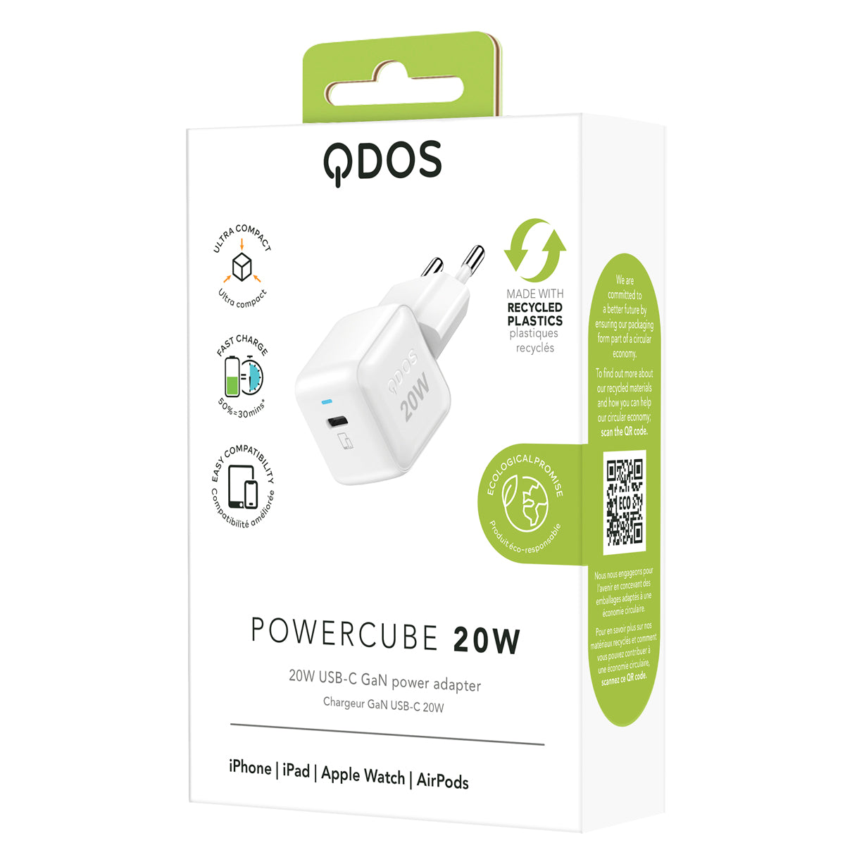 PowerCube 20W GaN power adapter (EU)