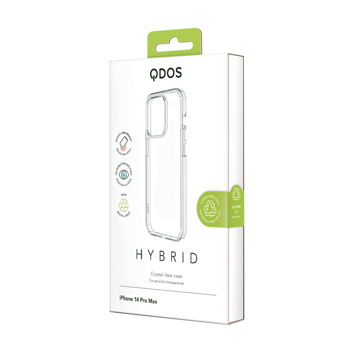 Hybrid - Apple iPhone 14 Pro Max  - Clear, showcasing product packaging in white