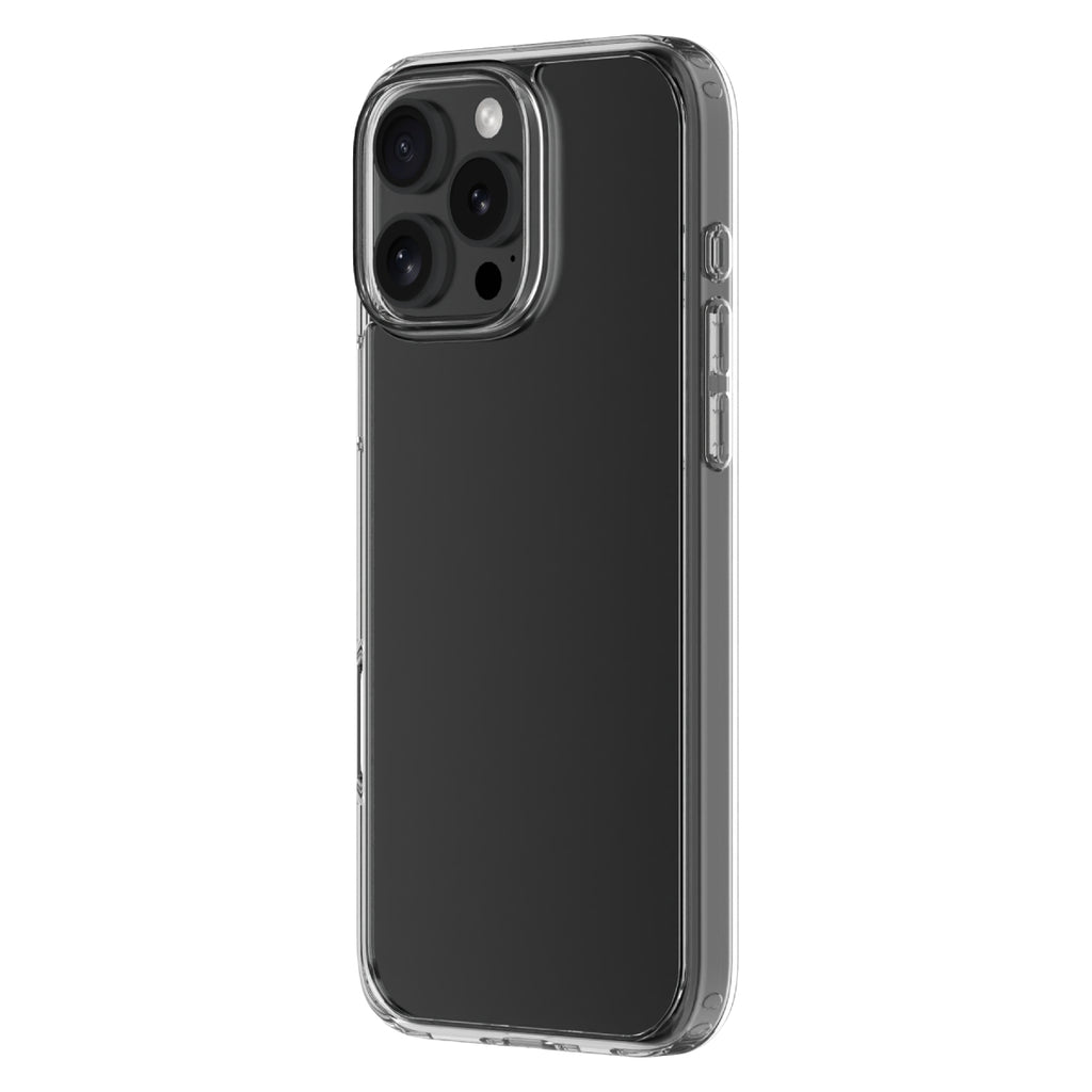 Hybrid - Apple iPhone 16 Pro Max Case - Clear, Angled View Transparent Back with Phone