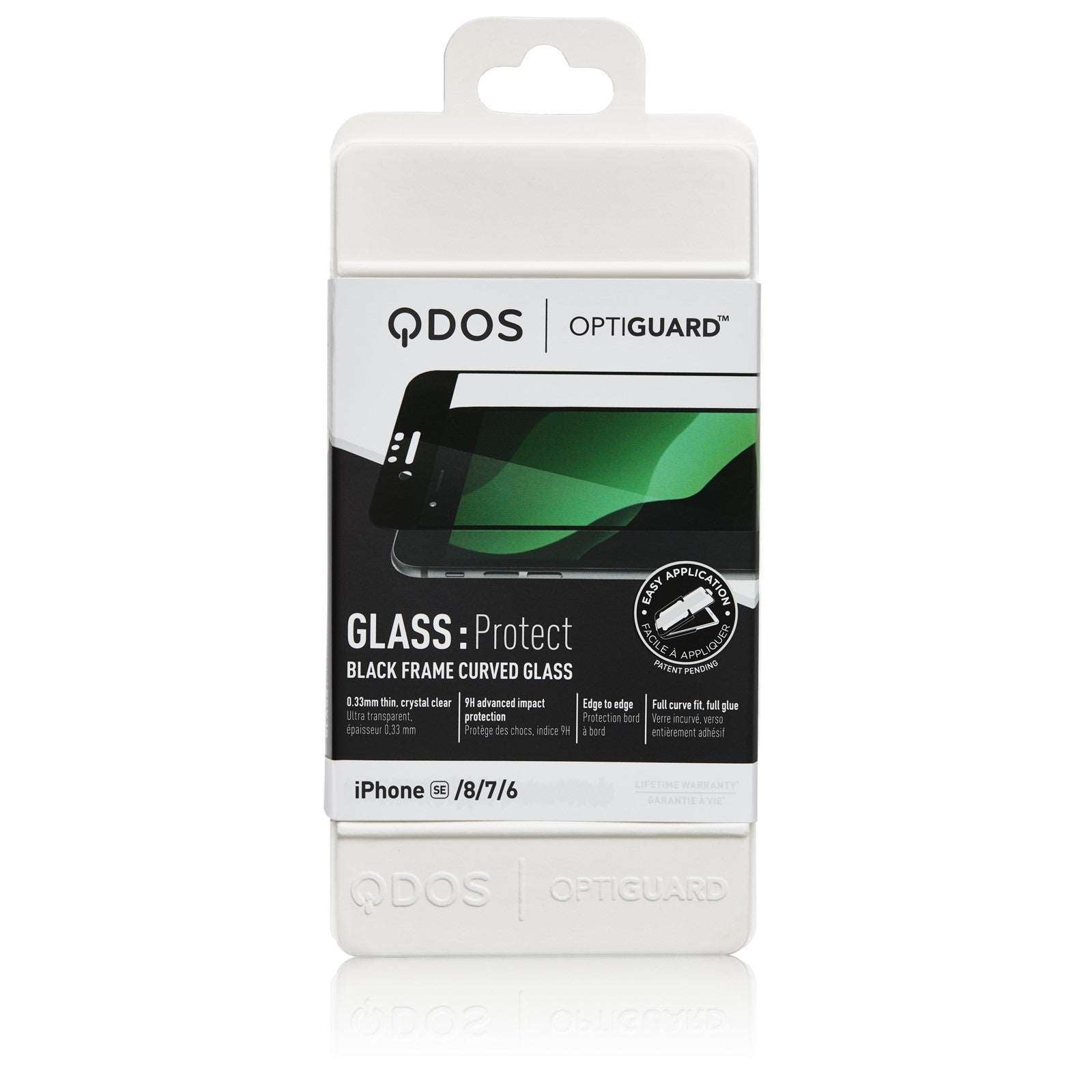 OptiGuard™ Glass Curve Black for iPhone SE/8/7