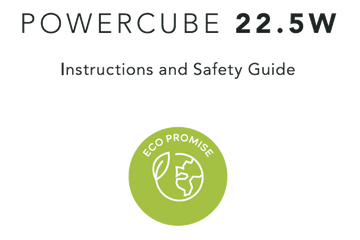 QDOS PowerCube 22.5W Power Adapter Instruction and Safety Guide