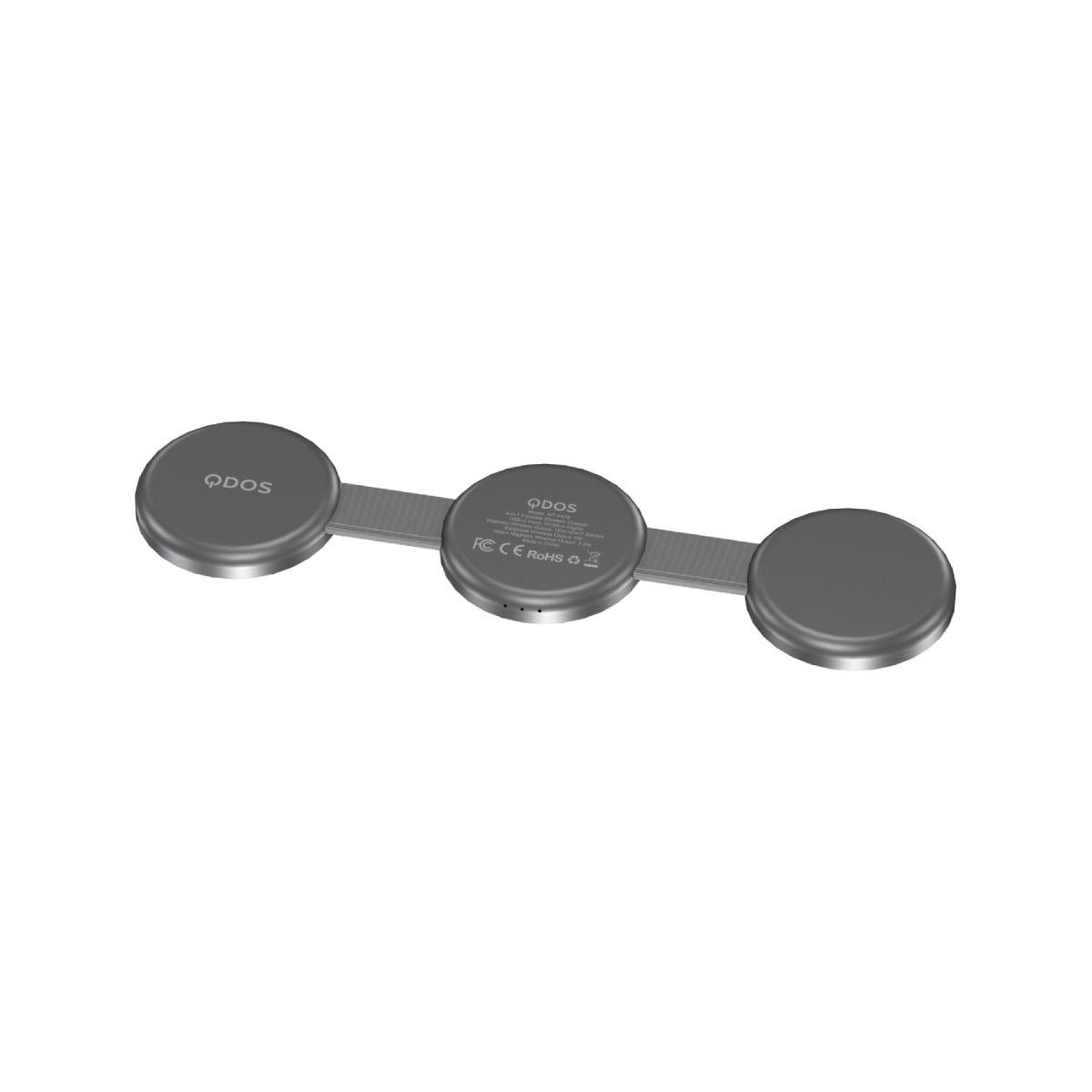 PowerMag Qi2 3-in-1 MagSafe Round Wireless Charger - Space Grey