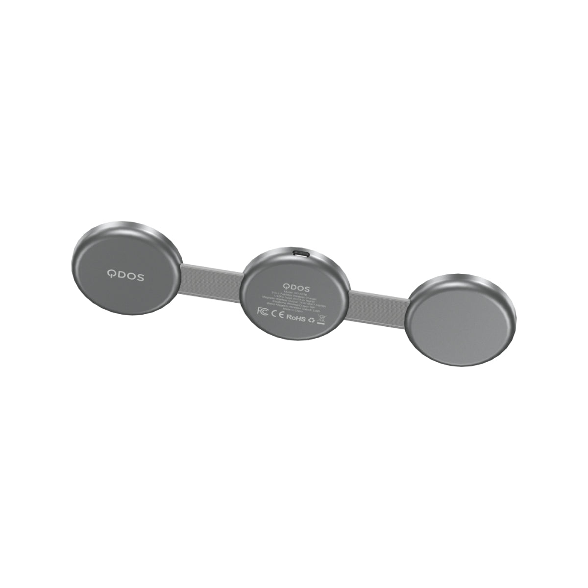 PowerMag Qi2 3-in-1 MagSafe Round Wireless Charger - Space Grey