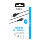 PowerMotion USB-A to USB-C Cable (3m)