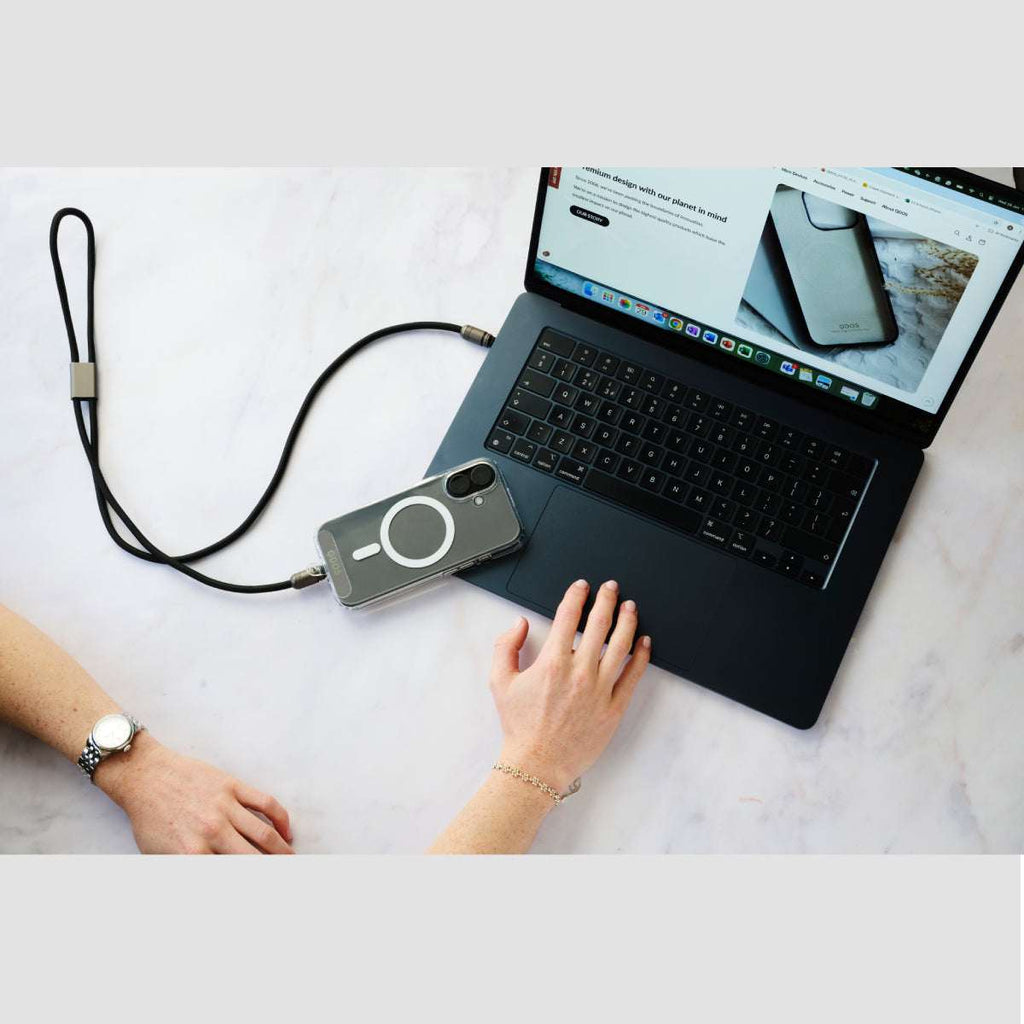 PowerLoop Lanyard - 2-in-1 Lanyard & USB-C Cable - Blue