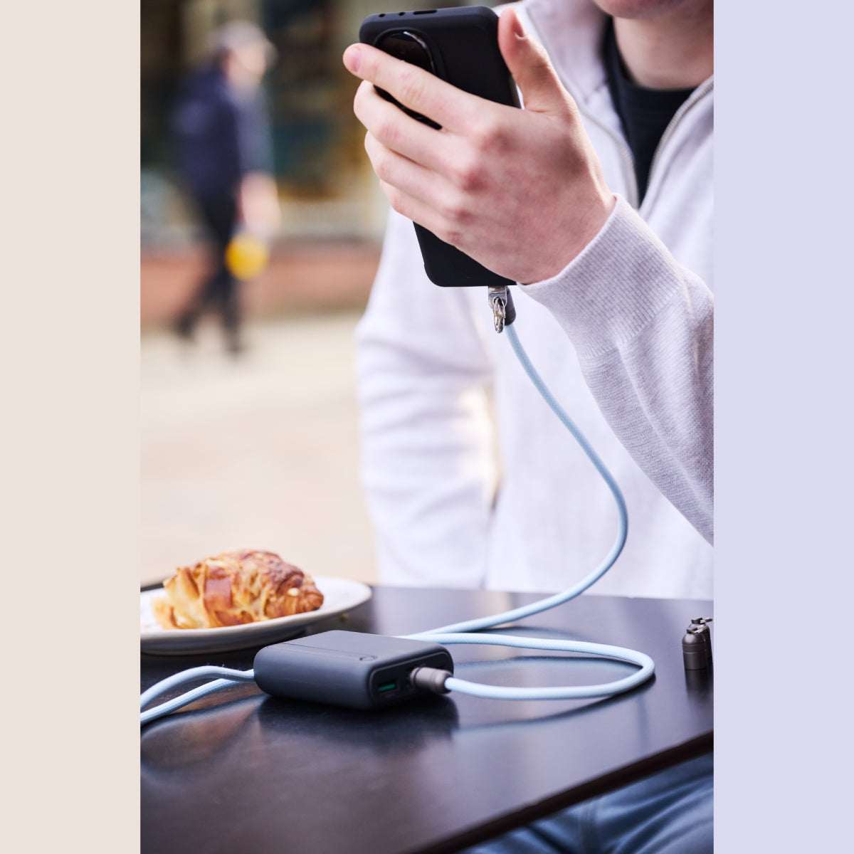 PowerLoop Lanyard - 2-in-1 Lanyard & USB-C Cable - Black