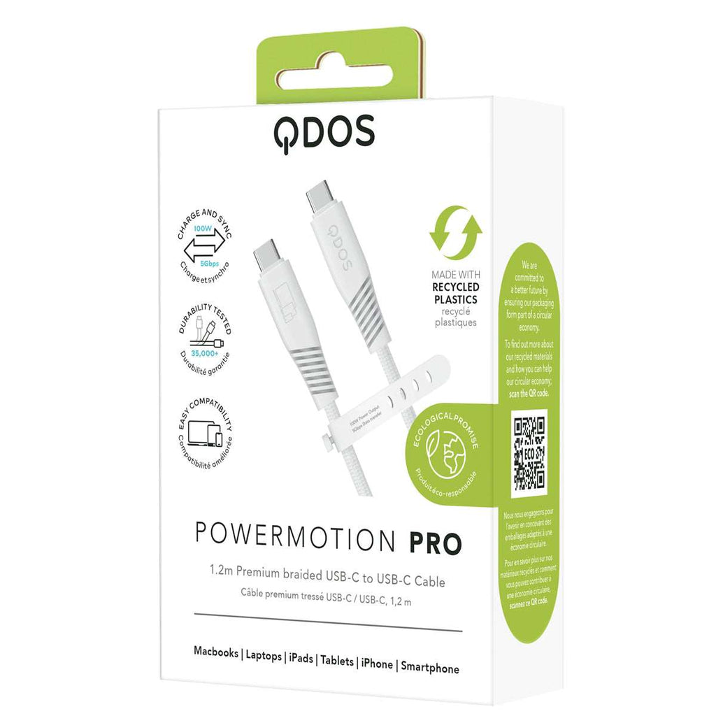 PowerMotion Pro - USB-C to USB-C Cable (USB 3.0, 1.2m) - White