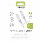 PowerMotion Ultra - USB-C to USB-C Cable (USB 4.0, 2m) - White