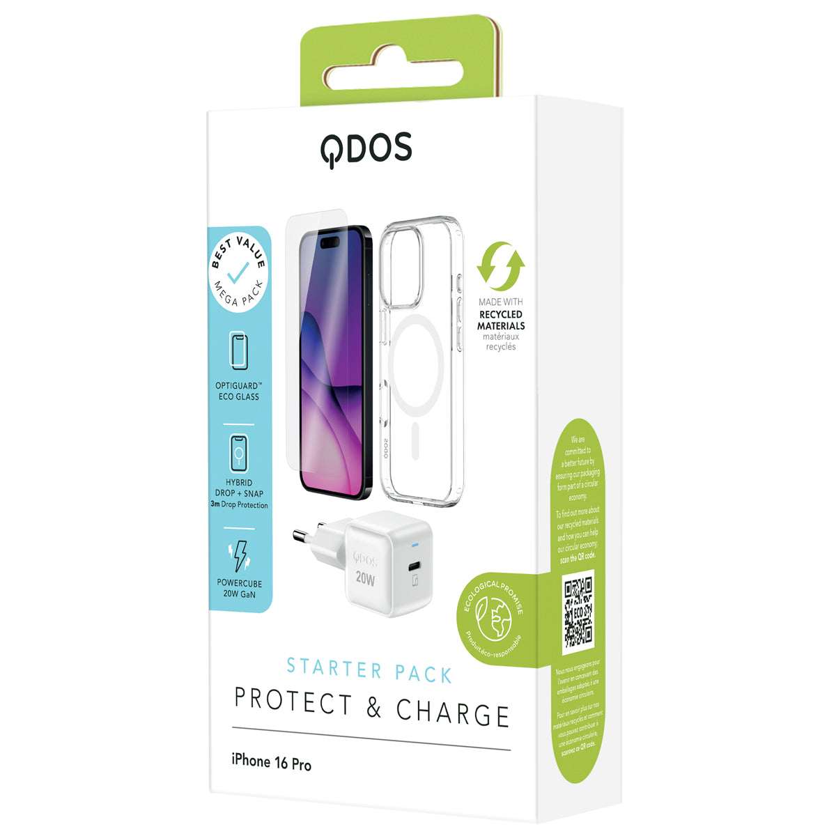 QDOS Starter Pack - iPhone 16 Pro - White