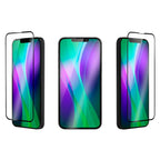 OptiGuard Eco Glass Plus - iPhone 16e | iPhone 14 | iPhone 13 | iPhone 13 Pro Screen Protector - Clear / Black Frame