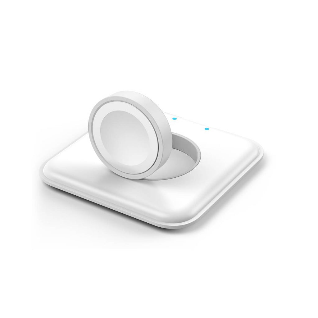 Essential Bundle - Apple Watch Charger (White) + Infinity Glass for Apple Watch Series SE 3 | SE 2 | SE | 6 | 5 | 4 - 44mm