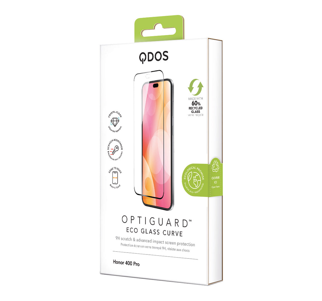 OptiGuard ECO Glass Curve - Honor 400 Pro Screen Protector - Clear