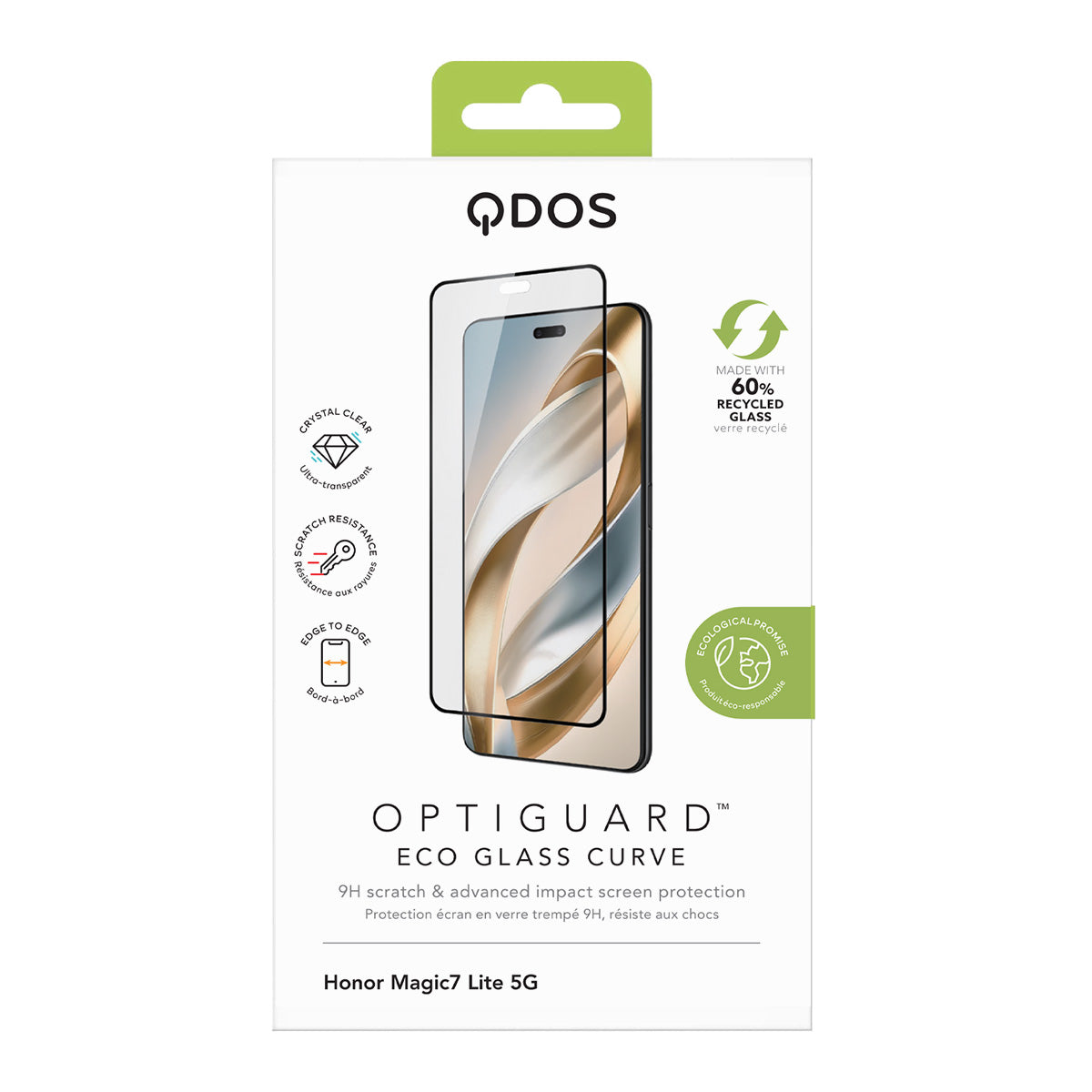 Optiguard Eco Glass Curve - HONOR Magic 7 Lite Screen Protector - Clear