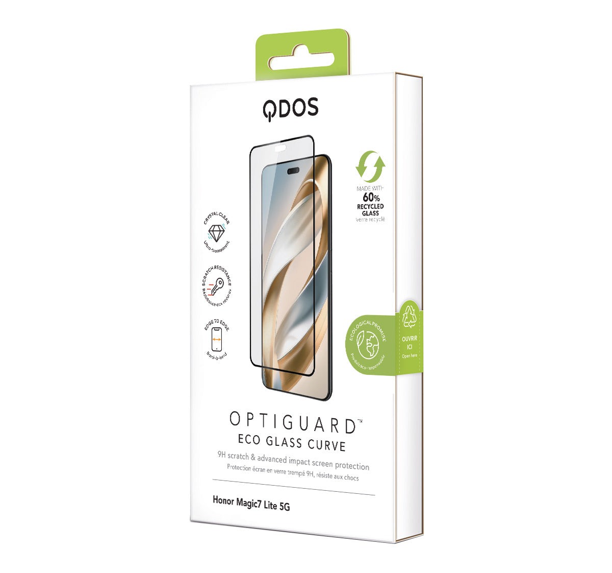 Optiguard Eco Glass Curve - HONOR Magic 7 Lite Screen Protector - Clear