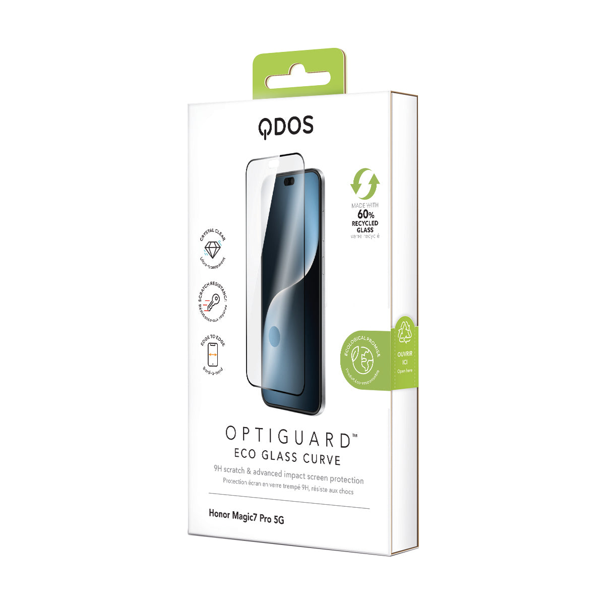 Optiguard Eco Glass Curve - HONOR Magic 7 Pro 5G Screen Protector - Clear