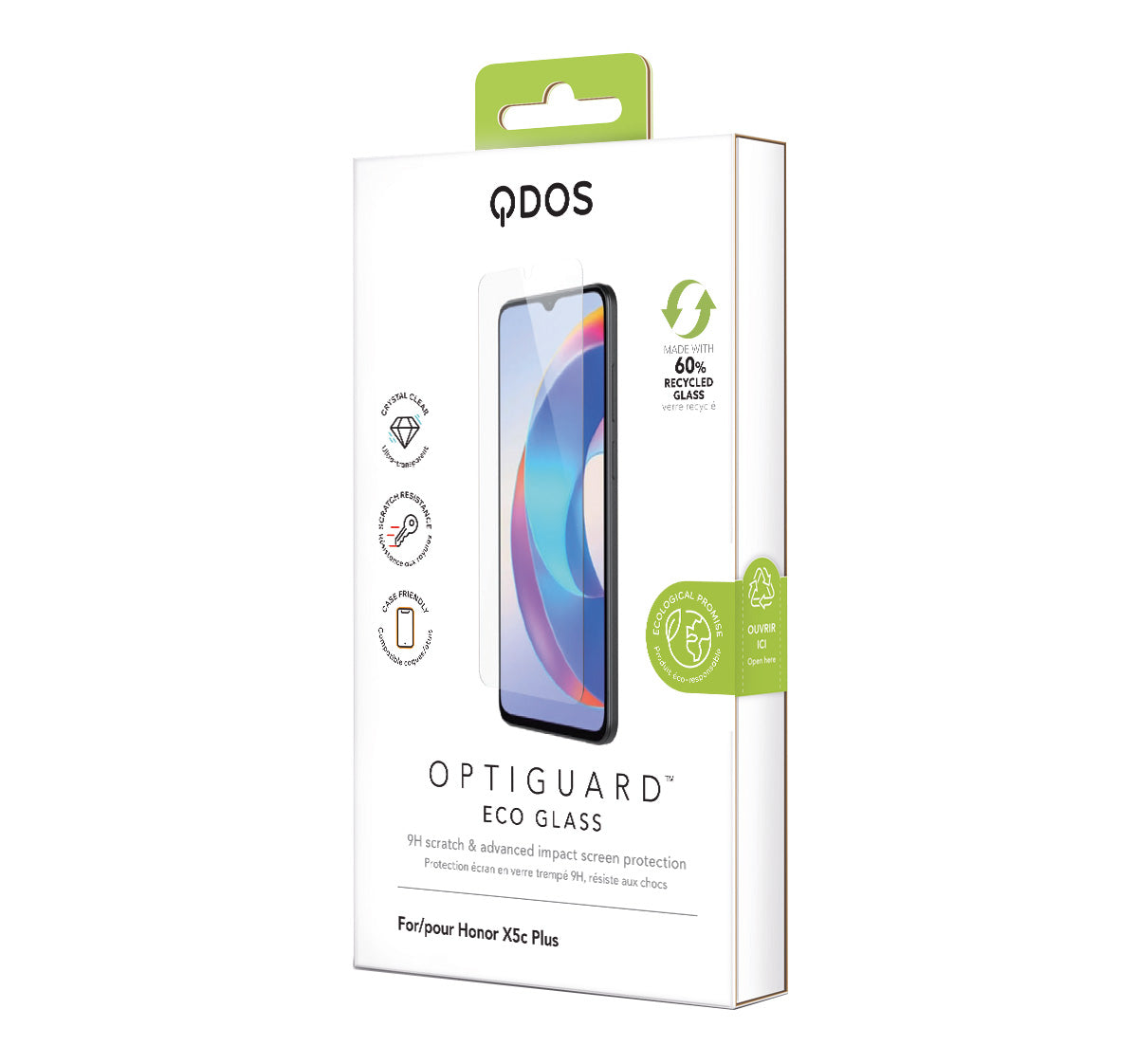 OptiGuard Eco Glass - HONOR X5c Plus Screen Protector - Clear