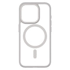 Hybrid Soft + Snap - Apple iPhone 15 Pro Max Case MagSafe Compatible - Clear Natural Titanium, Rear View Frosted  Back Without Phone