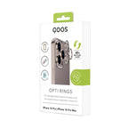 OptiRings - Apple iPhone 16 Pro, iPhone 16 Pro Max Camera Lens Protector - Natural Titanium, Showcasing product packaging in white