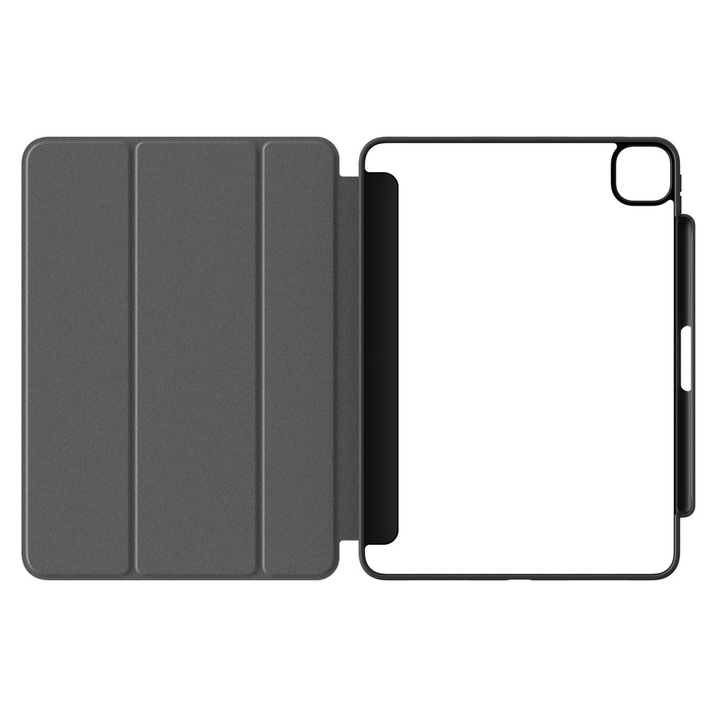 MUSE - Apple iPad Air 11-inch (M4/M3/M2) | iPad Air (5th/4th gen) | iPad Pro 11-inch (4th/3rd/2nd/1st gen) Folio Case - Clear / Grey