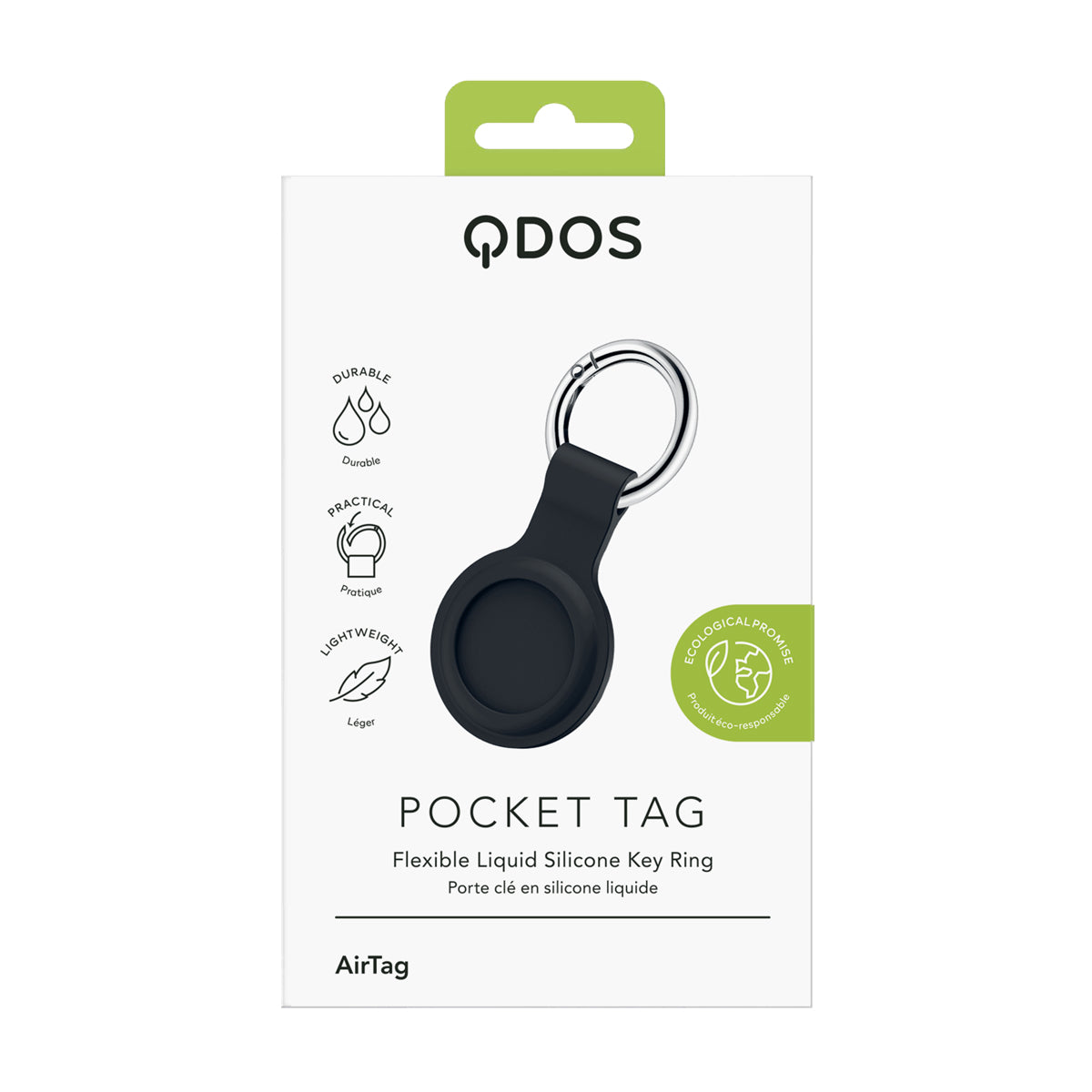 PocketTag Key Ring for AirTag x 1 - Black
