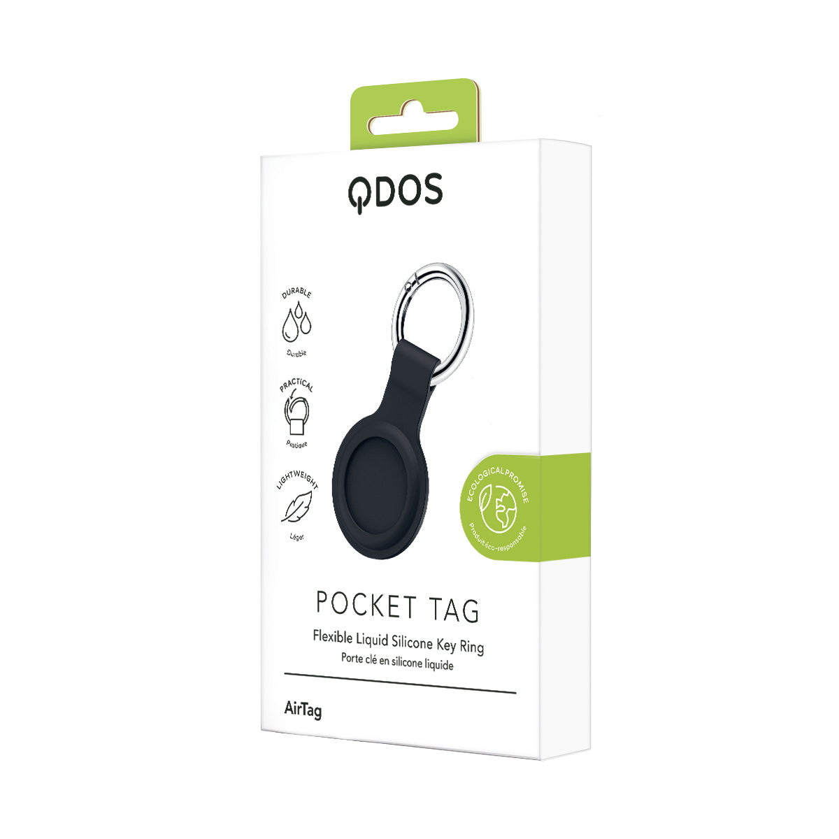 PocketTag Key Ring for AirTag x 1 - Black