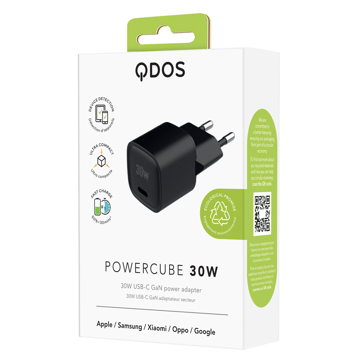PowerCube MINI 30 30W Power Adapter - Black