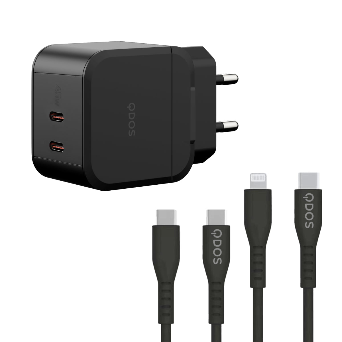 PowerCube TRIO 45W Power Adapter - Black