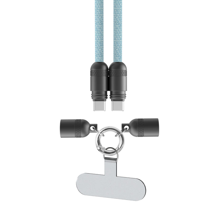 PowerLoop Lanyard - 2-in-1 Lanyard & USB-C Cable - Blue