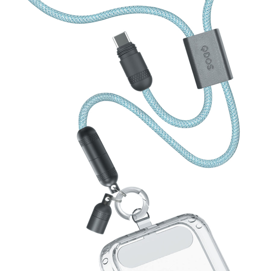 PowerLoop Lanyard - 2-in-1 Lanyard & USB-C Cable - Blue