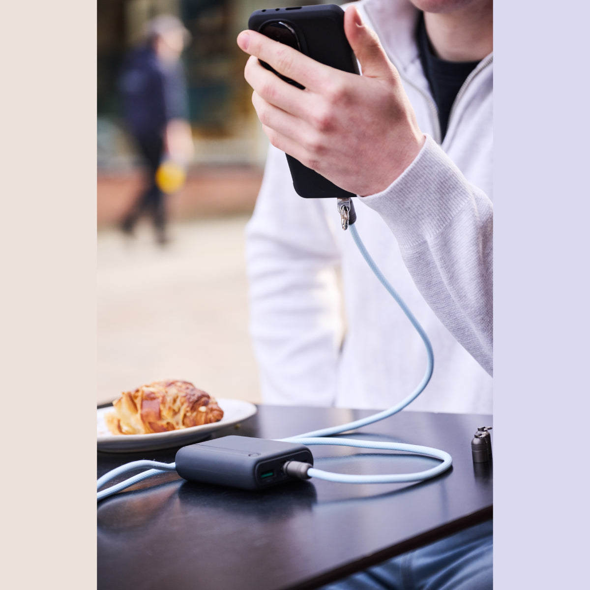 PowerLoop Lanyard - 2-in-1 Lanyard & USB-C Cable - Black