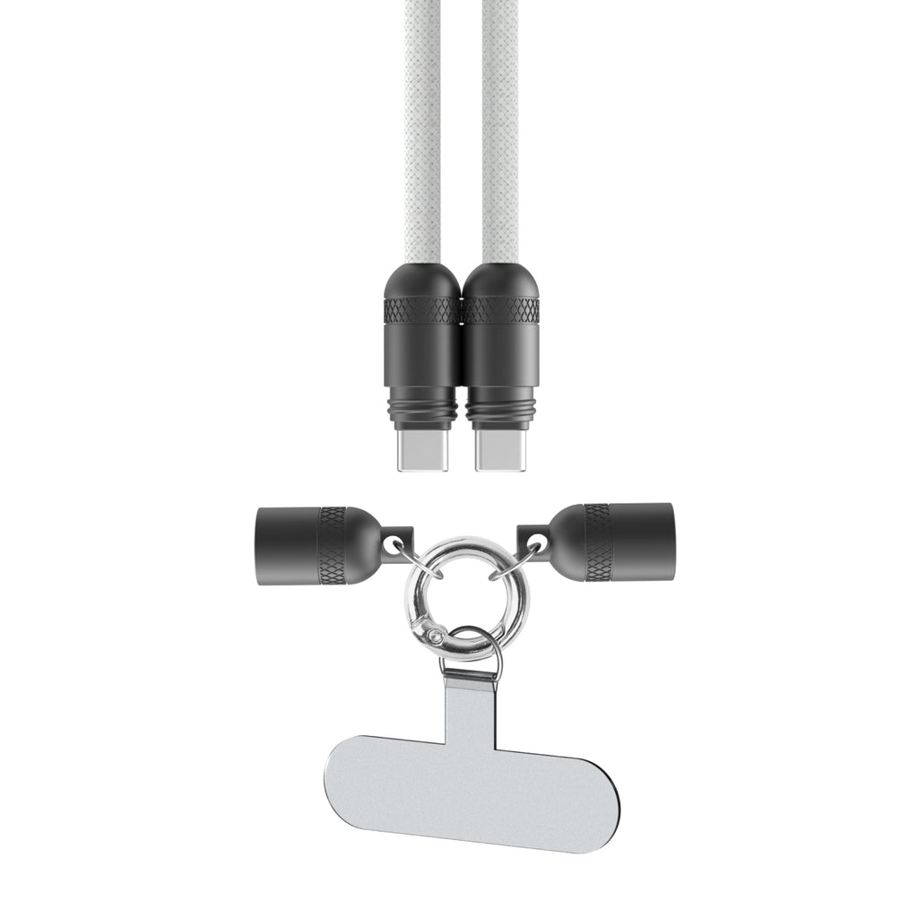 PowerLoop Lanyard - 2-in-1 Lanyard & USB-C Cable - White