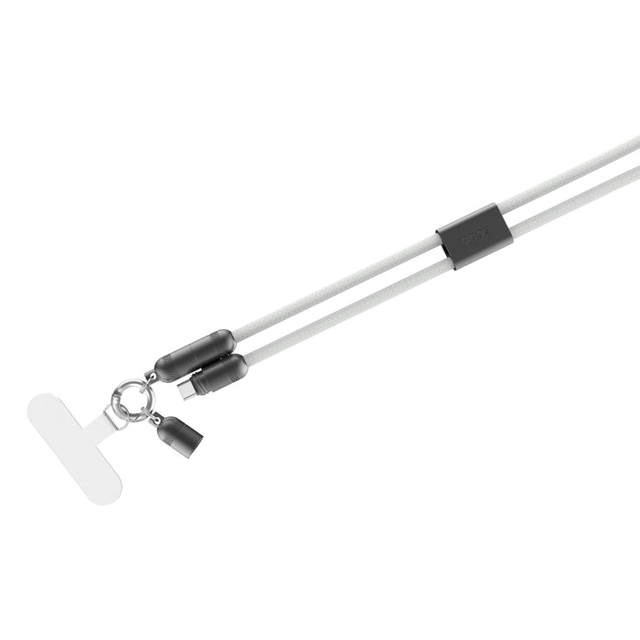 PowerLoop Lanyard - 2-in-1 Lanyard & USB-C Cable - White