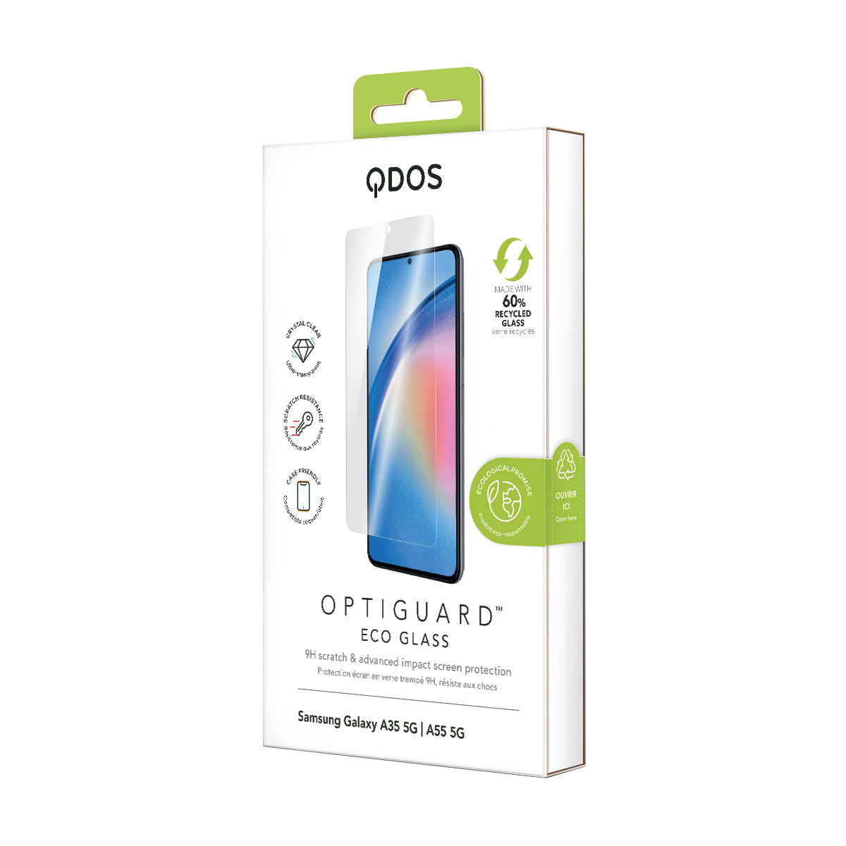 OptiGuard Eco Glass - Samsung Galaxy A35 5G / Galaxy A55 5G Screen Protector - Clear