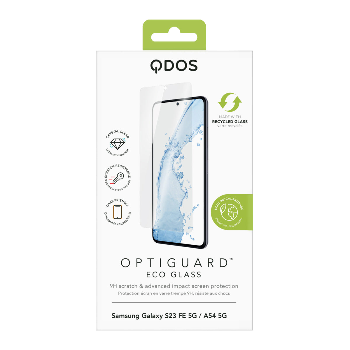 OptiGuard Eco Glass - Samsung Galaxy S23 FE / Galaxy A54 5G Screen Protector - Clear