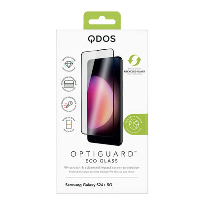 OptiGuard Eco Glass Plus - Samsung Galaxy S25+ / S24+ Screen Protector - Clear / Black Frame